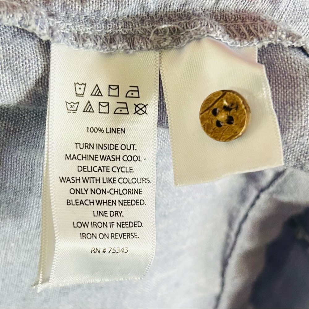 Cynthia Rowley 100% Linen Lavender Tiered A-line Button Down Shirt Dress, size M - Picture 8 of 10